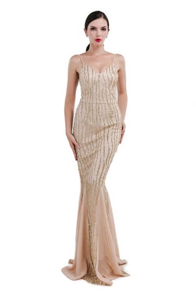 Belluci Gold Shimmering Evening Gown -Available to rent also