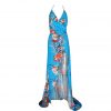 Belluci Blue Floral Printed Maxi Dress - Image 2