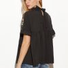 Black Collar Embroidered Top - Image 2