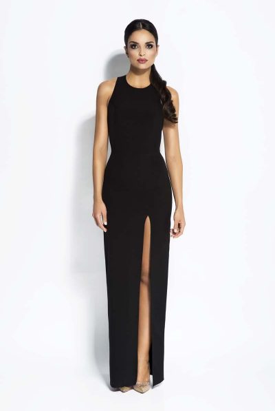 Black Maxi Racer Back Dress-Available in Fuschia also