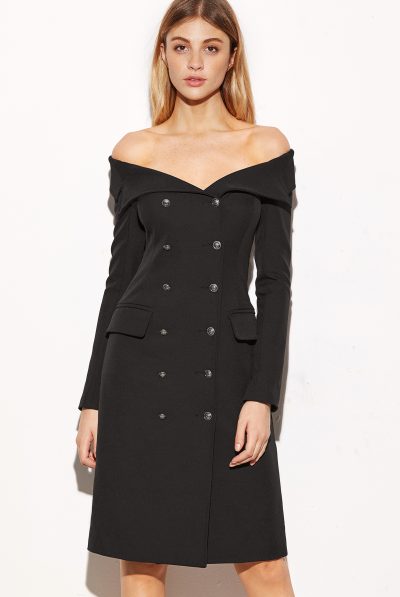 Off-shoulder Blazer Dress