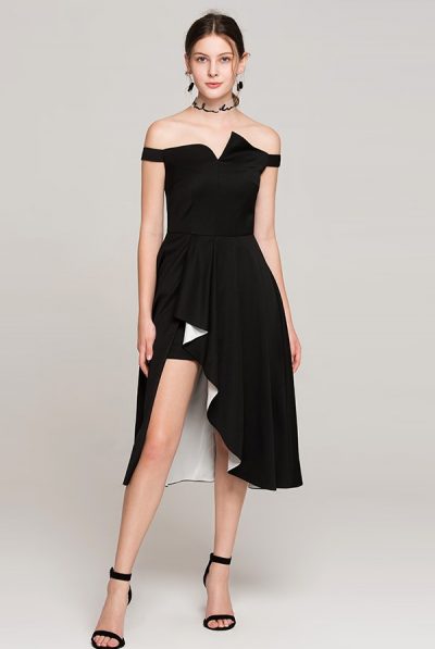 Empress Black & White Ruffles Dress