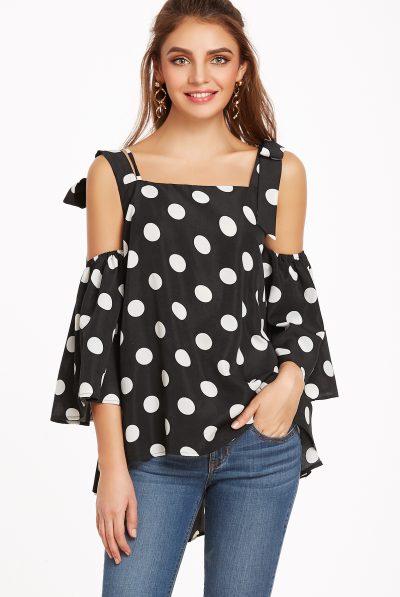 Black polka dot top 7