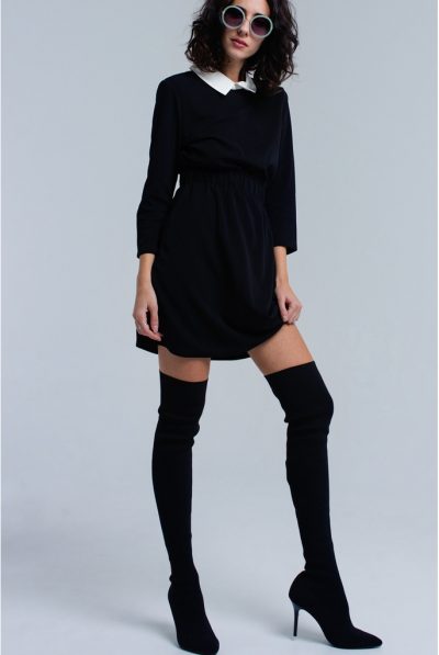Monochrome Collar Dress
