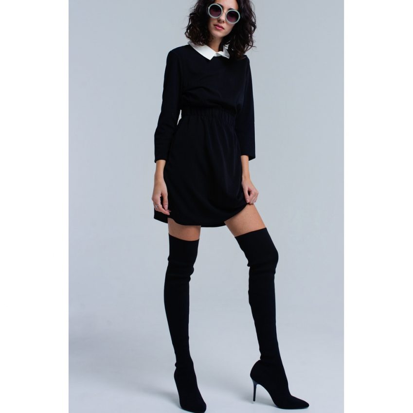 Monochrome Collar Dress