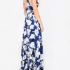 Forever Blue & White Halter Maxi Dress - Image 2