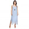 Laura Moretti Maxi silk blue dress - Image 2