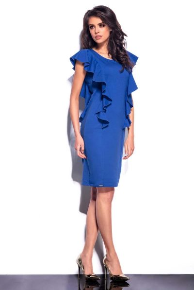 Blue Waterfall Frill Dress-other colours available