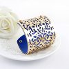 Gold Blue Hollow Cuff Bracelet - Image 2