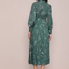 Plants Pleated Tie Neck Dress - Image 2