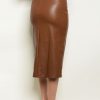Eco Leather Midi Skirt - Image 2
