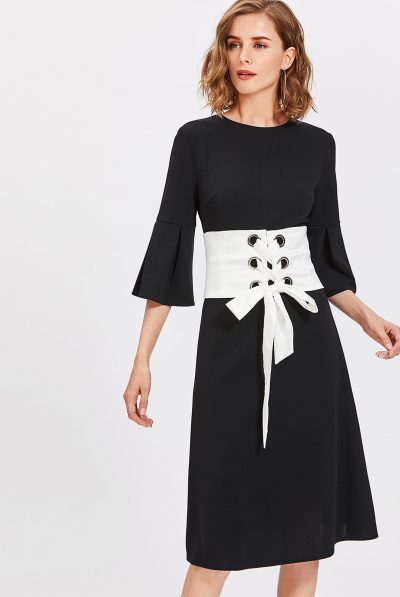 Fluted Corset Dress