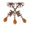 Dolce & Gabbana Gold Brass Floral Crystal Sacred Key Charms Necklace - Image 2