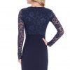 Navy Deep V-neck Lace Dress - Image 2