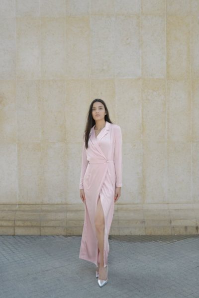 Franca Pink Tuxedo Long Dress
