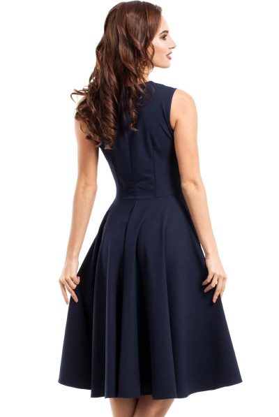 Dark blue midi dress 5