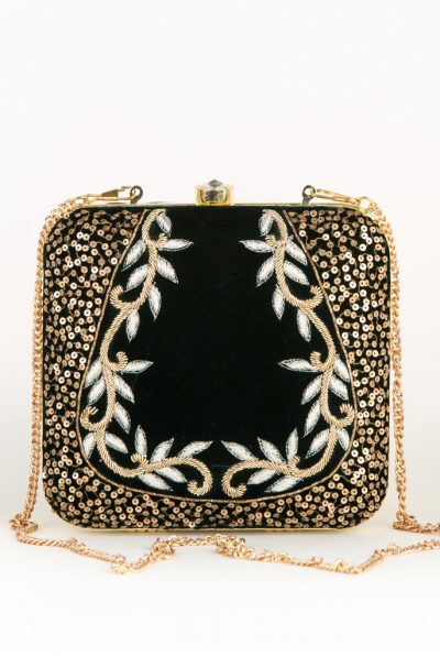 Dark Green Garden Party Clutch