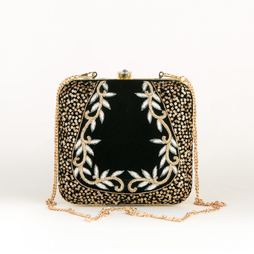 Dark Green Garden Party Clutch