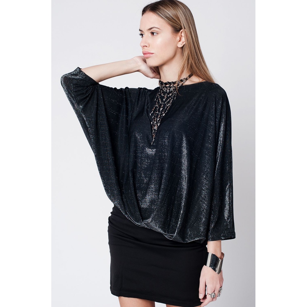 silver batwing top