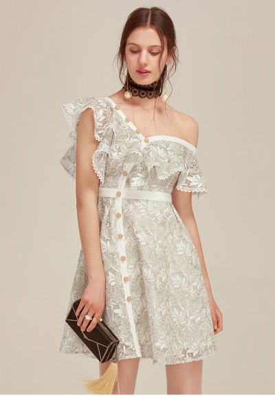 Emperoress Lace Ruffle Dress