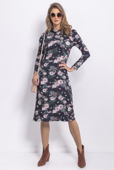 Floral Ruched Dress
