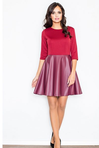 Maroon Flare Dress