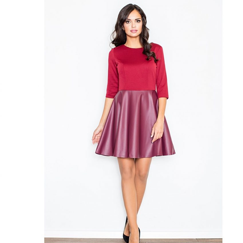 Maroon Flare Dress
