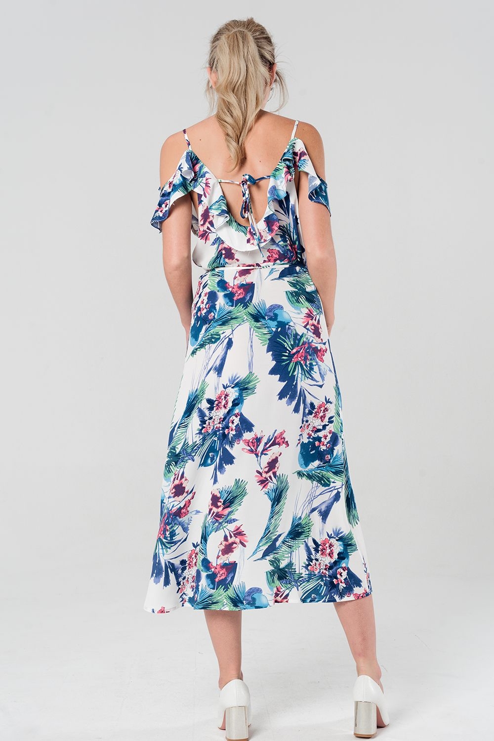 Floral Flowing Wrap Dress