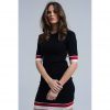 Black Banded Striped Dress - Image 2
