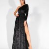 Velvet One Shoulder Evening Dress - Image 2