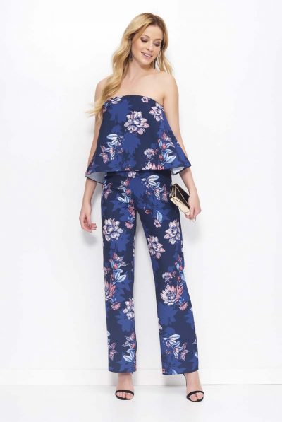 Floral Funnel Jumpsuit
