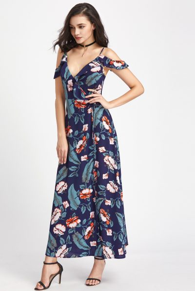 'On Vacay' Floral Maxi Wrap Dress