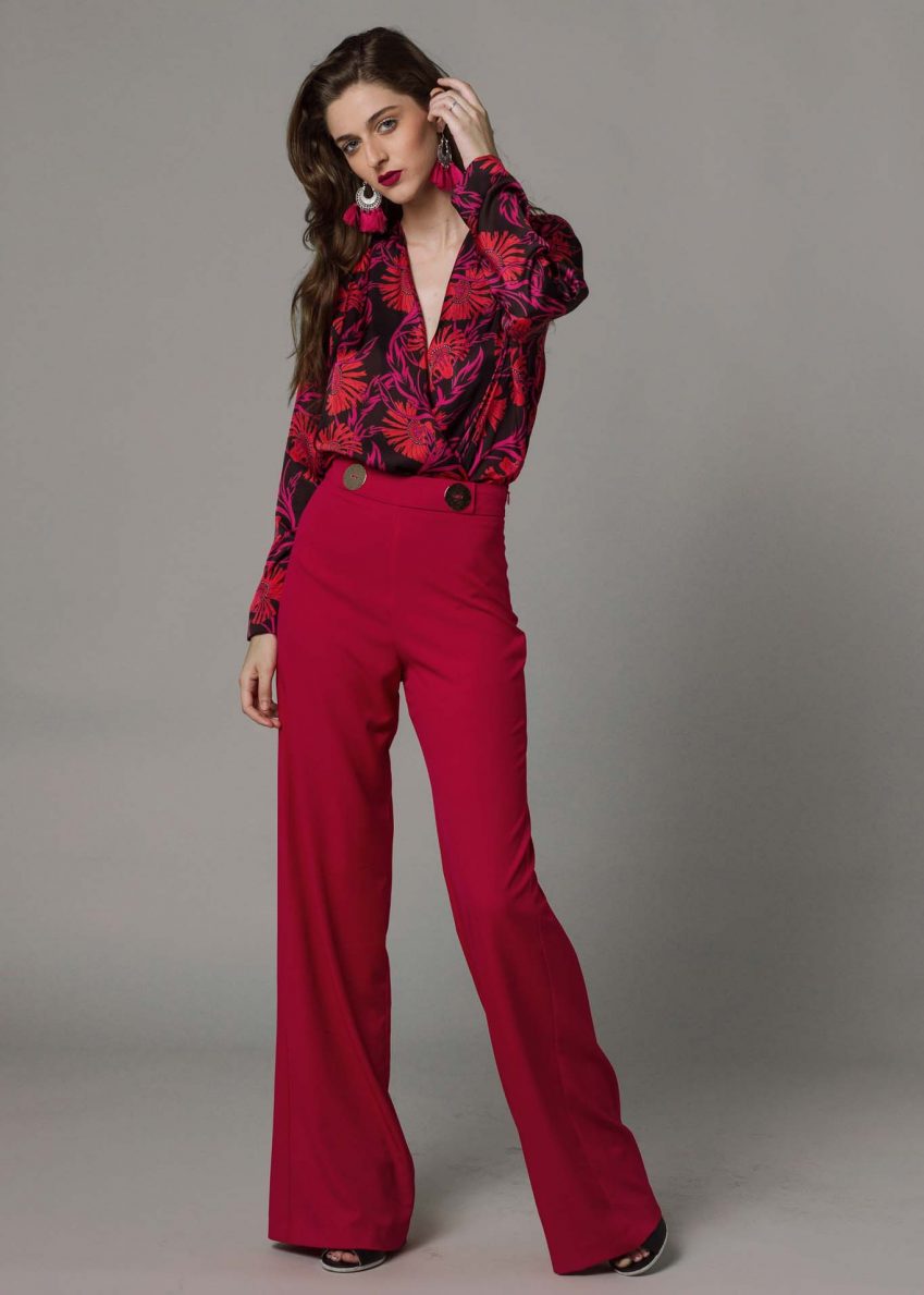 Flowers V-neck Body Top