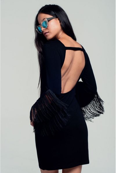 Fringe detail dress