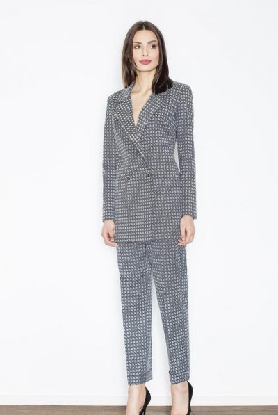 Grey Houndstooth Two-Piece Suit