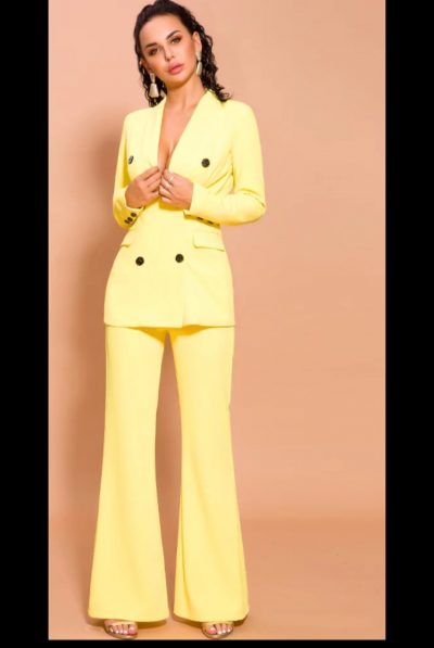 Bella Yellow Two-Piece Suit