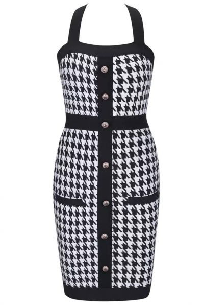 Melody Houndstooth Dress