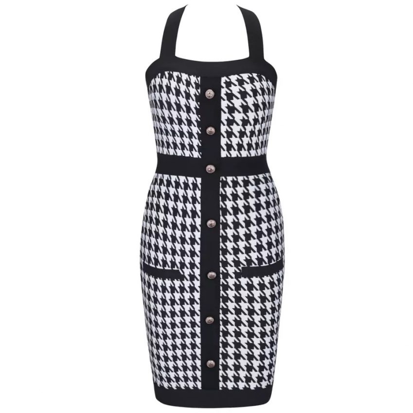 Melody Houndstooth Dress