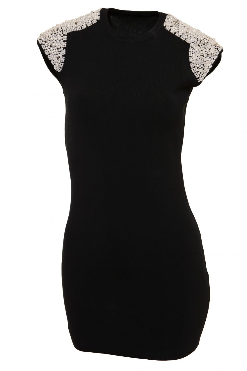  Pearl Embellishment Dress
