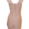 Beige Bandage Cross-over Dress - Image 2