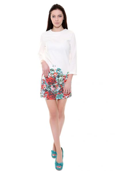 White Flower & Bloom Dress