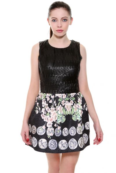 Flower Print Princess Style Dress