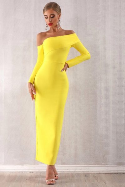 Yellow Miss Long Length Dress