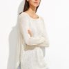 Keyhole White Back Mesh Sweater - Image 2