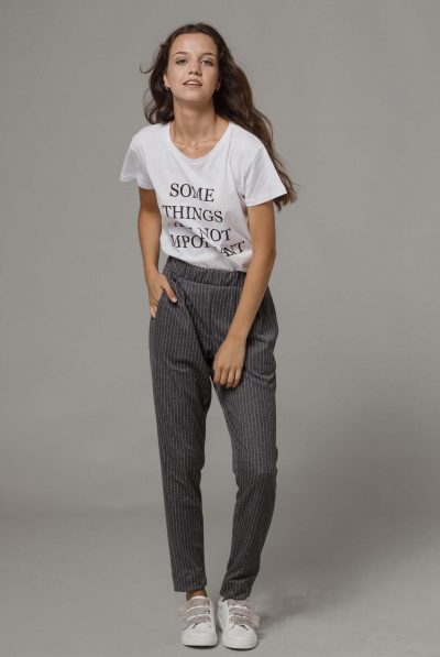 Marl Grey Knit Trousers