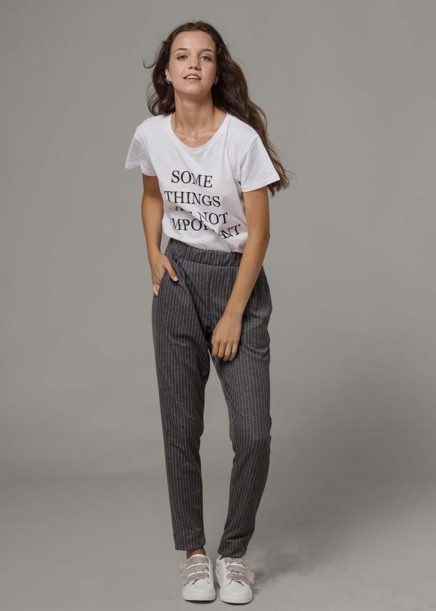 Marl Grey Knit Trousers