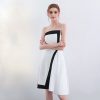 Monochrome Satin Asymmetrical Dress - Image 2