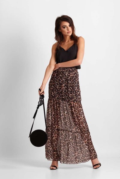 Leopard Print Maxi Skirt