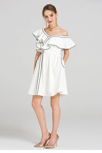 Empress Monochrome Frills Dress
