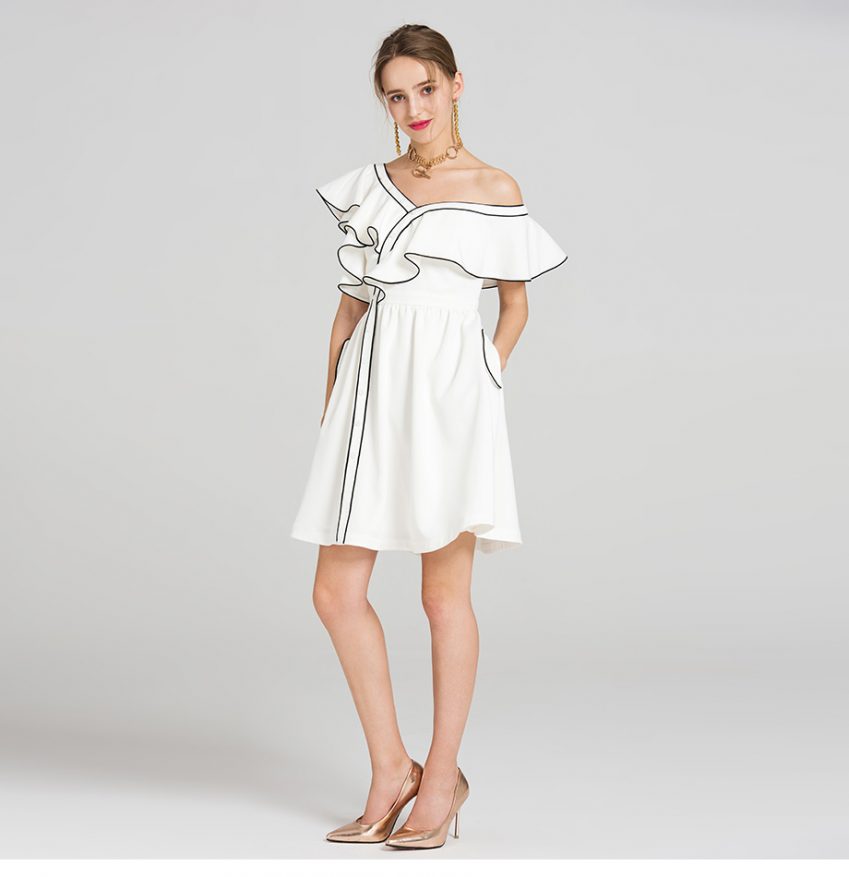 Empress Monochrome Frills Dress
